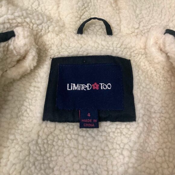 Limited Too Girl’s Fleece Lined Hooded Coat Size 4 - Picture 8 of 8